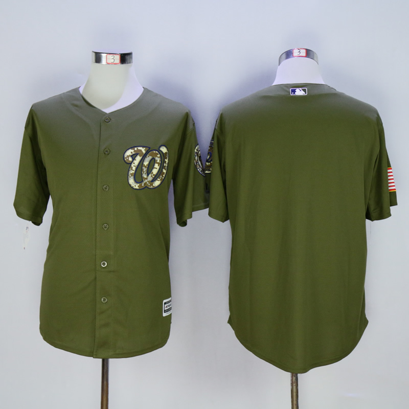 Men Washington Nationals Blank Green MLB Jerseys->youth mlb jersey->Youth Jersey